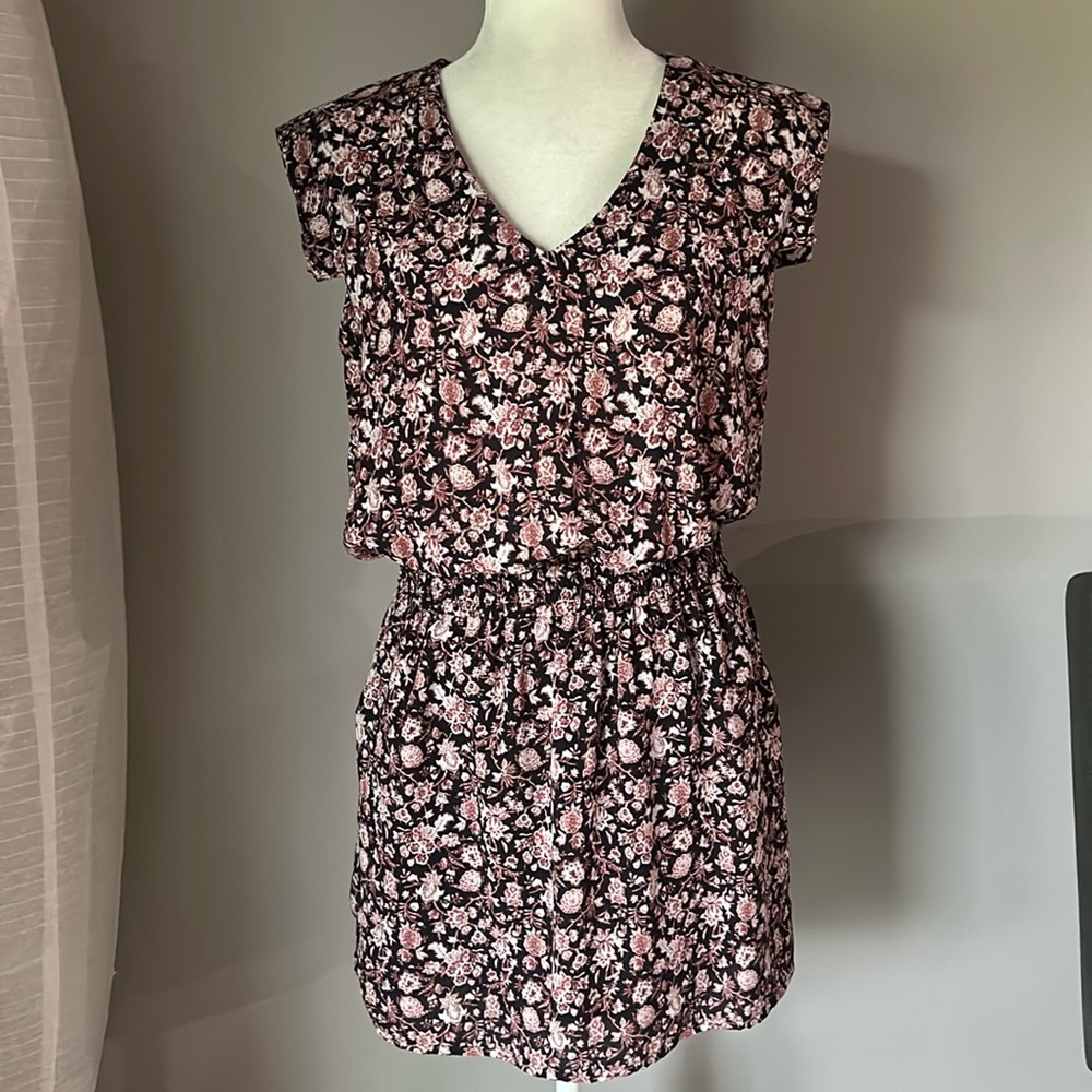 MANGO Casual Women’s Floral Smocked Waist Mini Dress